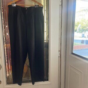 Havana Jack's Cafe Black Dress/Casual Herringbone Pants Pleated Front, Sz 36x30